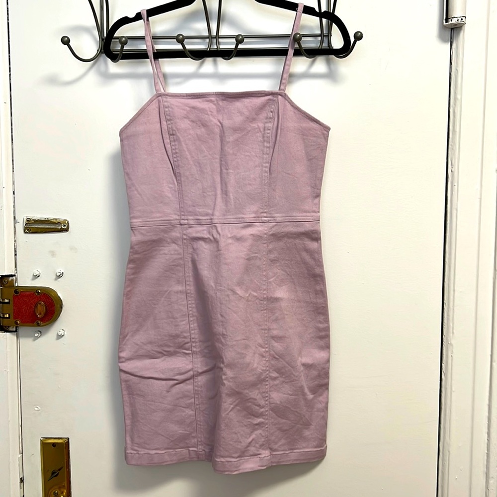Divided H&M Lavender / light purple zippered Mini Dress